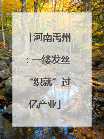河南禹州：一缕发丝“织就”过亿产业