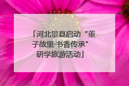 河北景县启动“董子故里·书香传承”研学旅游活动