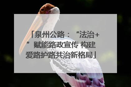 泉州公路：“法治+”赋能路政宣传 构建爱路护路共治新格局