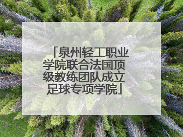 泉州轻工职业学院联合法国顶级教练团队成立足球专项学院