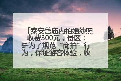 泰安岱庙内拍婚纱照收费300元，景区：是为了规范“商拍”行为，保证游客体验，收取费用全部上交国库