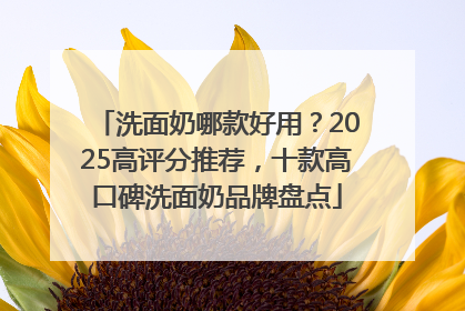 洗面奶哪款好用？2025高评分推荐，十款高口碑洗面奶品牌盘点