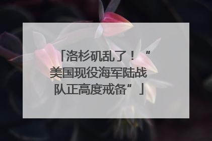 洛杉矶乱了！“美国现役海军陆战队正高度戒备”