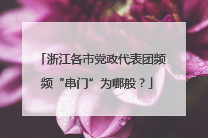 浙江各市党政代表团频频“串门”为哪般？