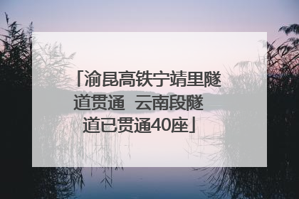 渝昆高铁宁靖里隧道贯通  云南段隧道已贯通40座