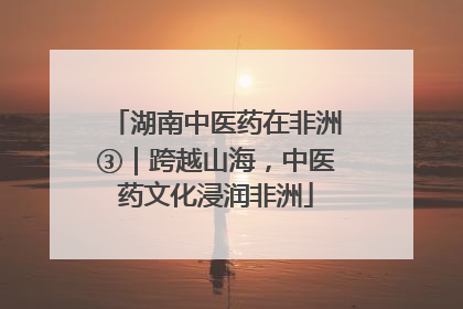 湖南中医药在非洲③｜跨越山海，中医药文化浸润非洲