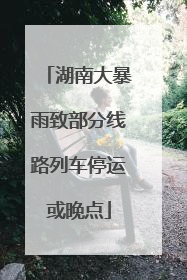 湖南大暴雨致部分线路列车停运或晚点