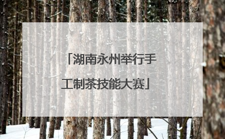 湖南永州举行手工制茶技能大赛