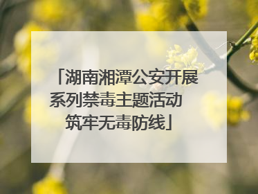 湖南湘潭公安开展系列禁毒主题活动 筑牢无毒防线