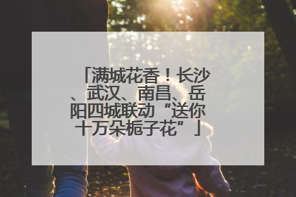 满城花香！长沙、武汉、南昌、岳阳四城联动“送你十万朵栀子花”
