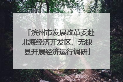 滨州市发展改革委赴北海经济开发区、无棣县开展经济运行调研