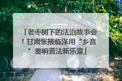 老枣树下的法治故事会！甘肃张掖临泽用“乡音”奏响普法新乐章
