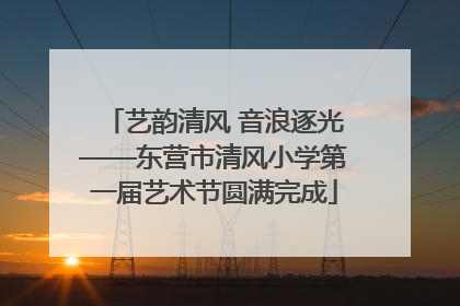 艺韵清风 音浪逐光——东营市清风小学第一届艺术节圆满完成