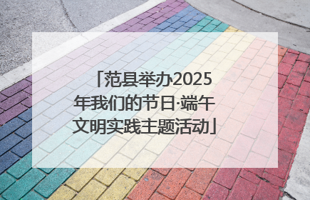 范县举办2025年我们的节日·端午文明实践主题活动