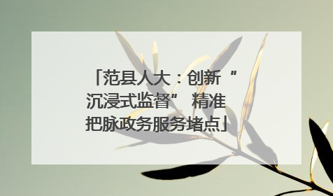 范县人大：创新“沉浸式监督” 精准把脉政务服务堵点