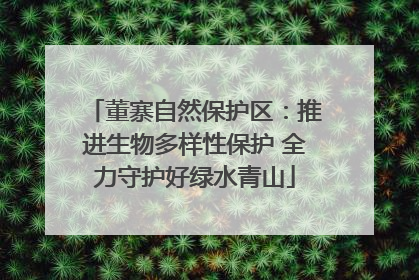 董寨自然保护区：推进生物多样性保护 全力守护好绿水青山