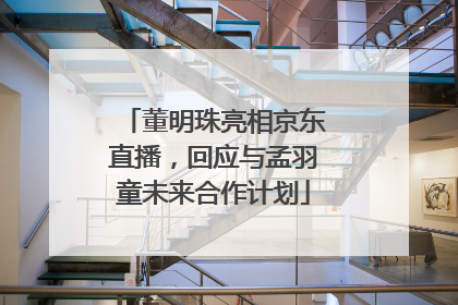 董明珠亮相京东直播，回应与孟羽童未来合作计划