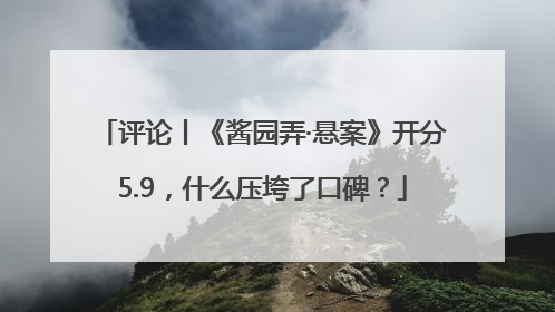 评论丨《酱园弄·悬案》开分5.9，什么压垮了口碑？