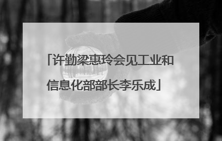 许勤梁惠玲会见工业和信息化部部长李乐成