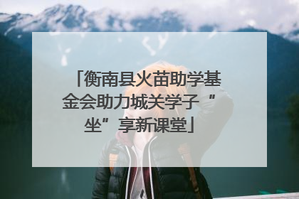 衡南县火苗助学基金会助力城关学子“坐”享新课堂