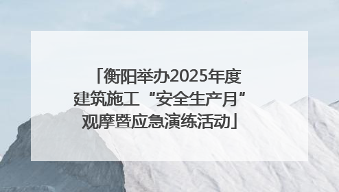 衡阳举办2025年度建筑施工“安全生产月”观摩暨应急演练活动