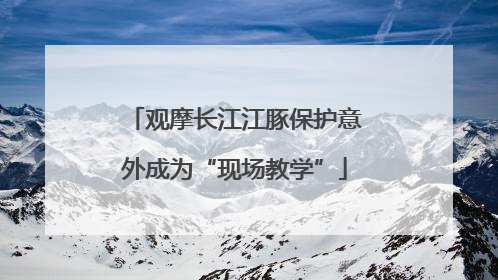 观摩长江江豚保护意外成为“现场教学”