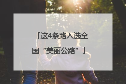 这4条路入选全国“美丽公路”
