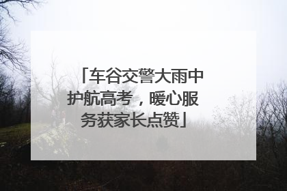 车谷交警大雨中护航高考，暖心服务获家长点赞