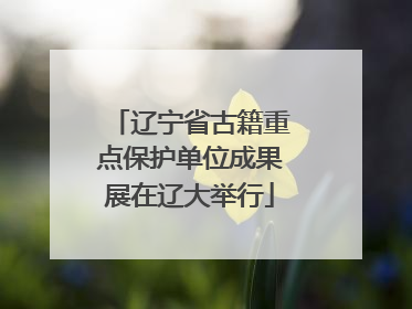辽宁省古籍重点保护单位成果展在辽大举行