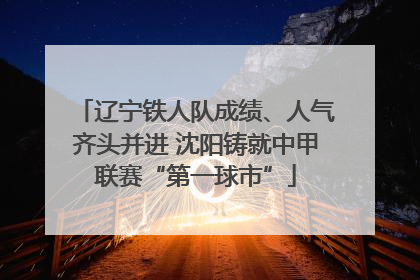 辽宁铁人队成绩、人气齐头并进 沈阳铸就中甲联赛“第一球市”
