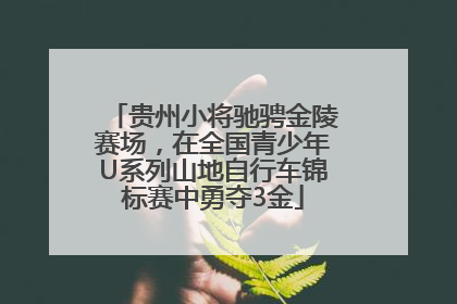贵州小将驰骋金陵赛场，在全国青少年U系列山地自行车锦标赛中勇夺3金