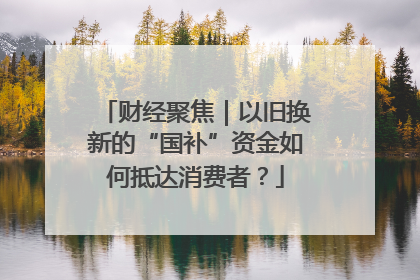 财经聚焦｜以旧换新的“国补”资金如何抵达消费者？