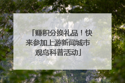 赚积分换礼品！快来参加上游新闻城市观鸟科普活动