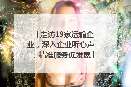 走访19家运输企业，深入企业听心声，精准服务促发展