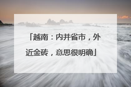 越南：内并省市，外近金砖，意思很明确