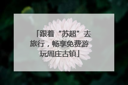 跟着“苏超”去旅行，畅享免费游玩周庄古镇