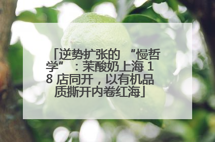 逆势扩张的 “慢哲学”：茉酸奶上海 18 店同开，以有机品质撕开内卷红海