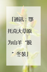通讯：鄂托克大草原为山羊“脱”冬装