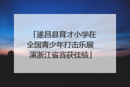 遂昌县育才小学在全国青少年打击乐展演浙江省赛获佳绩