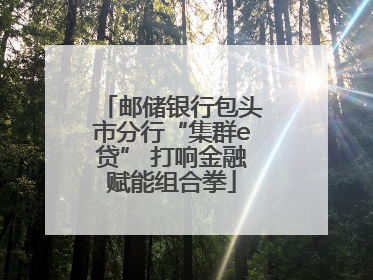 邮储银行包头市分行“集群e贷” 打响金融赋能组合拳