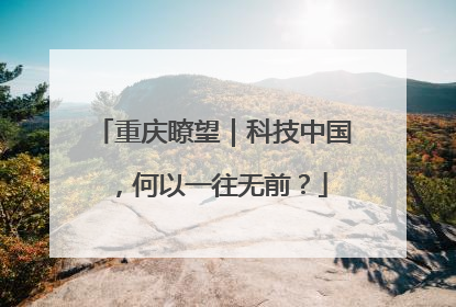 重庆瞭望｜科技中国，何以一往无前？