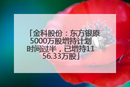 金科股份：东方银原5000万股增持计划时间过半，已增持1156.33万股