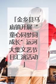 金乡县马庙镇开展“童心同梦同成长”运河大集文艺节目汇演活动