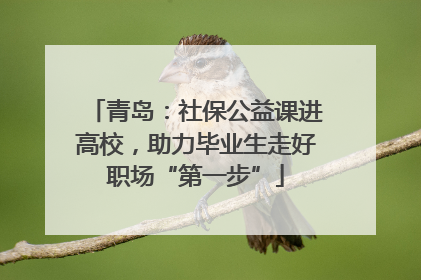 青岛：社保公益课进高校，助力毕业生走好职场“第一步”