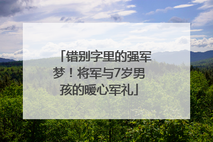 错别字里的强军梦！将军与7岁男孩的暖心军礼