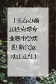 长春办首届匹克球专业赛事受欢迎 新兴运动正走红