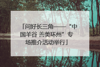 问好长三角——“中国羊谷 善美环州”专场推介活动举行
