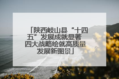 陕西岐山县“十四五”发展成就显著 四大战略绘就高质量发展新图景