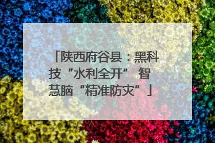 陕西府谷县：黑科技“水利全开” 智慧脑“精准防灾”