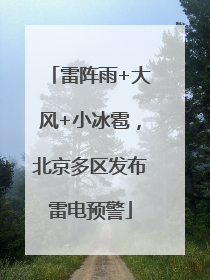 雷阵雨+大风+小冰雹，北京多区发布雷电预警